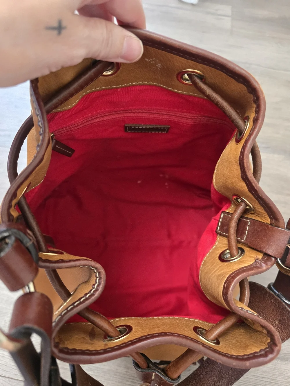 Dooney & Bourke Florentine Hattie Leather Drawstring Bag